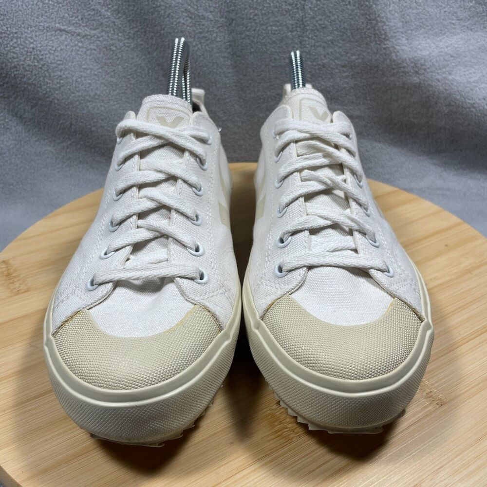 Veja Nova Low Womens Size US 9 Canvas Beige White Sneakers Low Top Shoes - Picture 4 of 16